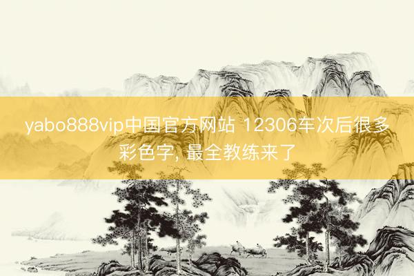 yabo888vip中国官方网站 12306车次后很多彩色字， 最全教练来了